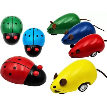 Dřevěná hračka dřevěné zvířátko na kolečkách