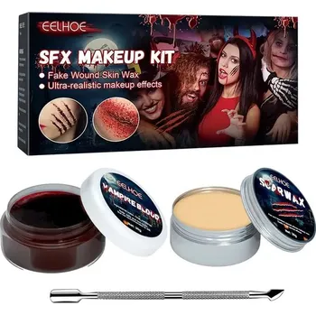 Sada s umělou krví a voskem – realistická simulace zranění pro zdravotnický výcvik (omyvatelná)