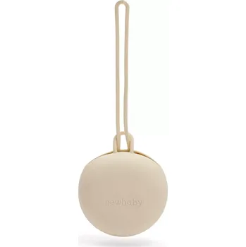 klip na dudlíky Silikonové pouzdro na dudlík NEW BABY béžové