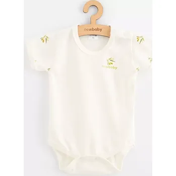 Kojenecký body kojenecké body s krátkým rukávem z organické bavlny NEW BABY olivy 86 (12–18 m)