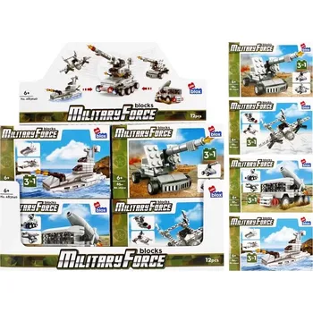 ostatní stavebnice Stavebnice vojenská technika 3 v 1 – 4 varianty (6+)