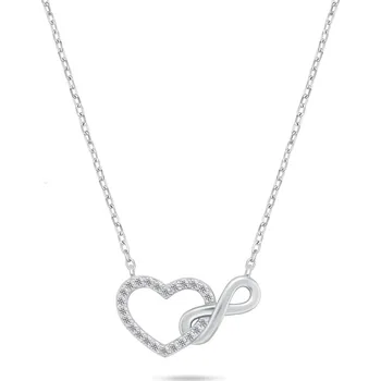 Náhrdelník Brilio Silver Moderní stříbrný náhrdelník se zirkony NCL121W + 2 měsíce na vrácení zboží