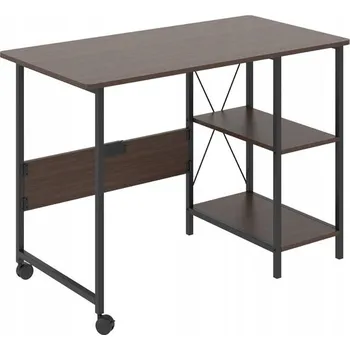 Psací stůl Skládací psací stůl Maclean tmavý ořech, obdélníkový, 107x45x75 cm