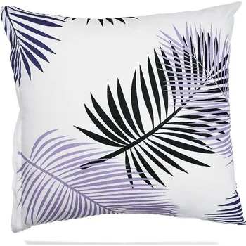 Povlečení Povlak na polštář bavlna Peříčka fialová 50x70 cm