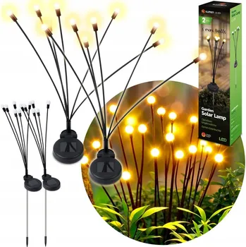 Venkovní osvětlení Solární lampa zapichovací Illumen černá 77 cm 2 ks