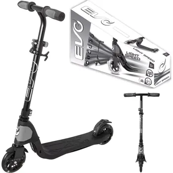 Koloběžka Evo Light Speed dětská skládací koloběžka s LED kolečky – černá