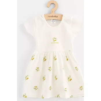 Kojenecký body kojenecké šaty z organické bavlny s krátkým rukávem New Baby olivy 56 (0–3 m)