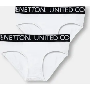 Slipy Dětské slipy United Colors of Benetton 2-pack 3OP80S484.G.Reprop.9BYA bílá 00X, vel. 120