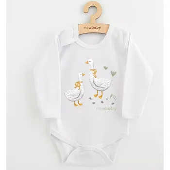 Kojenecký body Dětské body s potiskem NEW BABY Husičky, 80