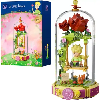 ostatní stavebnice Stavebnice Pantasy malý princ – růžová houpačka, 234 dílků