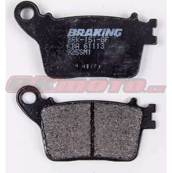 Brzdová destička Braking (Itálie) Zadní brzdové destičky Braking 925SM1 - Yamaha YZF-R6, 600ccm - 17-21