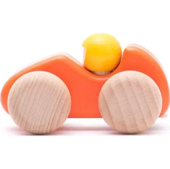 Dřevěná hračka Bajo Závodní auto / více barevných variant Barva: Oranžová