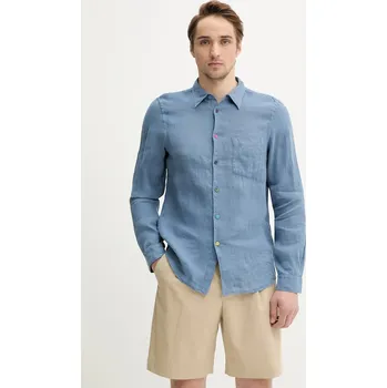 Pánská košile Lněná košile PS Paul Smith M2R.614PB.P22354 modrá 95X, vel. S