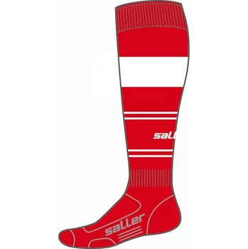 Saller GENUA Stulpny s ponožkou BARVA: 160 červená-bílá, Velikost: BAMBINI Pro trénink i zápas, kompatibilní s novými dresy Saller