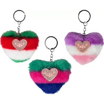 plyšák plyšový přívěsek srdíčko 9 cm