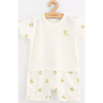 Kojenecký overall dětský letní overal z organické bavlny New Baby olivy