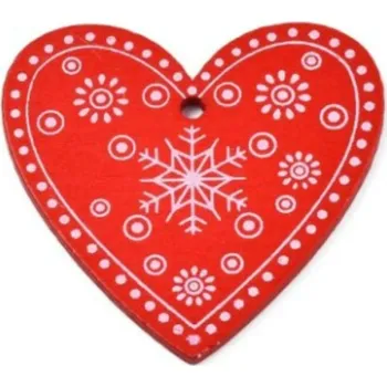 Krejčovské nůžky Annie's Knit Vánoční dřevěná dekorace srdíčko I.