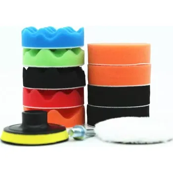 Plachta na motorové vozidlo Sada leštících kotoučů na vrtačku 12 ks – průměr 10 cm (LK124)