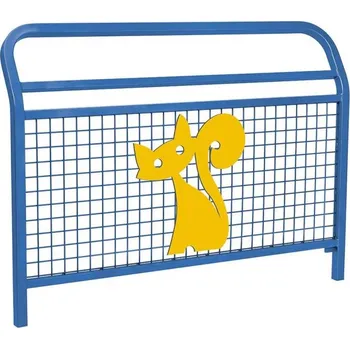 Zábradlí Procity Školní zábradlí Conviviale s mříží a motivem "kočka", délka 1500 mm, barva modrá RAL5010