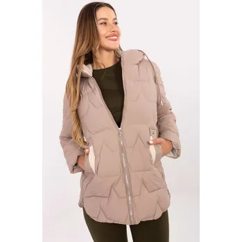 Ozdobně prošívaná bunda Snow Moda tmavě béžová EU velikost: XL