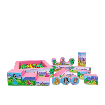 Hra na zahradu Soft Play pěnové puzzle 19 ks | Pěnové bloky a kostky pro nejmenší TÉMATIKA: Princezna