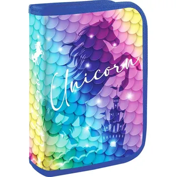 Penál JUNIOR plátený prázdny Seria 6 Unicorn