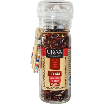 Koření Ukuva Mlýnek s kořením Fire Spice z Jižní Afriky, 50 g