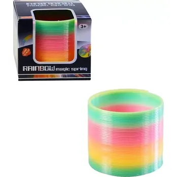 Hračka pro nejmenší Pružina rainbow – barevná skákací spirála pro děti