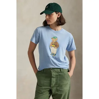 Bavlněné tričko Polo Ralph Lauren 211971730 modrá 50A, vel. XS