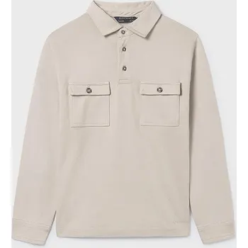 Chlapecké tričko Dětské bavlněné tričko s dlouhým rukávem Mayoral béžová barva, 7103 7103.7D.Junior.9BYA 12X, vel. 172