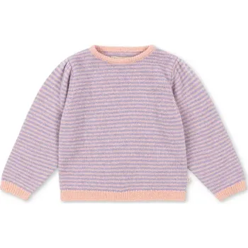 Dívčí svetr Dětský svetr s přídavkem alpakové vlny Konges Sløjd BERLE PUFF KNIT SWEATER fialová barva, KS103720 KS103720.9BYA 04X, vel. 104