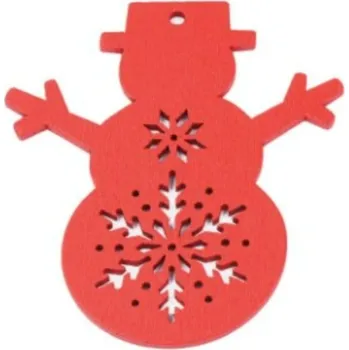 Krejčovské nůžky Annie's Knit Vánoční dřevěná dekorace sněhulák