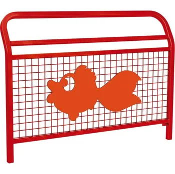 Zábradlí Procity Školní zábradlí Conviviale s mříží a motivem "ryba", délka 1500 mm, barva červená RAL3020