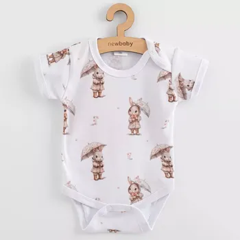 kojenecké body s krátkým rukávem New Baby For Babies Bunny, velikost 56 (0–3 m)