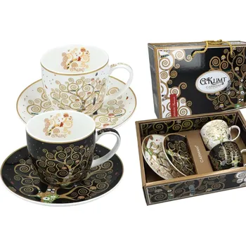 Šálek s podšálkem 250 ml Gustav Klimt - sada 2 ks