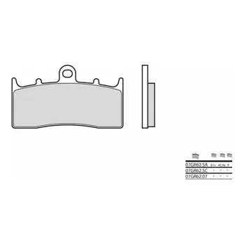 Brzdová destička BRZDOVÉ DESTIČKY BREMB 07GR6207 ORGANIC