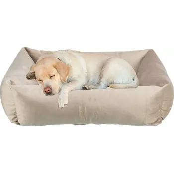 Pelíšek pro psa TRIXIE Vánoční sametové lůžko LIVIA, s výšivkou, béžová 100 x 70 cm