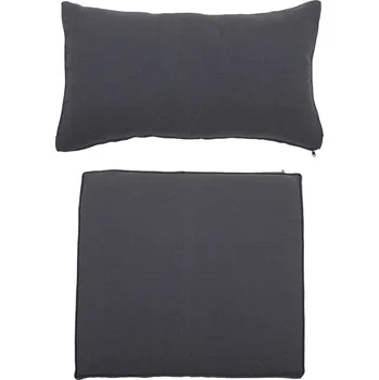 Bloomingville Šedý povlak na polštář (bez výplně), polyester, 66x9x58/ 75x45x9 cm, sada 2 ks, Mundo