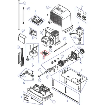 SPTB733B nízkoenergetická deska - pro pohony Nice RBS400, RBS600, RBS600HS, SPIDER800, SPIDER1200