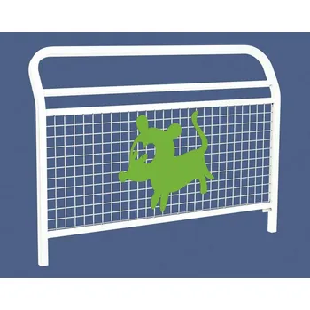 Zábradlí Procity Školní zábradlí Conviviale s mříží a motivem "pes", délka 1500 mm, barva bílá RAL9010