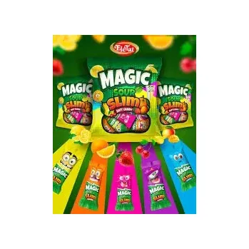 Bonbon Bonbóny MAGIC SOUR SLIM 700 g ovocné KYSELÉ (Měkké žvýkací bonbóny / SLIM varianta / citrón, mango, jahoda, pomeranč, višeň)