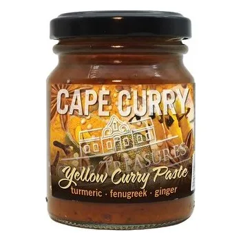 Omáčka Cape Treasures Žlutá kari pasta Cape Malay z Jižní Afriky, 125 ml