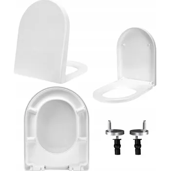 WC sedátko WC sedátko Serella, pomalé zavírání, antibakteriální, bílé, duroplast