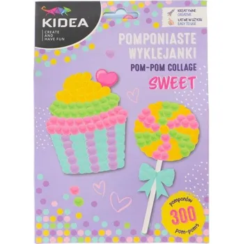 kreativní sada Kreativní sada samolepek s bambulkami pro holčičku SWEET KIDEA