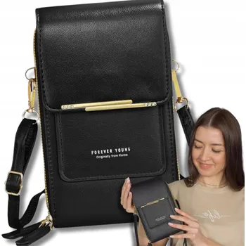 Kabelka Kabelka psaníčko EdiBazzar , eko kůže černá