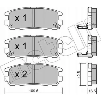 Brzdová destička METELLI BRZDOVÉ DESTIČKY OPEL FRONTERA A,B 95- ZADNÍ