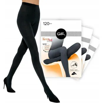 Dámské punčochy Hladké Punčocháče Gatta Keep Hot 80 DEN šedé grey velikost 3