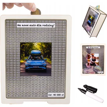 Obraz Pokladnička s Vlastní Fotkou na Cíl – Personalizovaný Dárek k Spoření, BÍLÁ