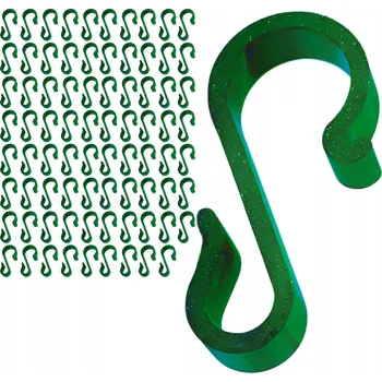 Vánoční dekorace Háčky na okap pro upevnění světelných řetězů, girland a hadicových světel, ZELENÉ, 80 ks