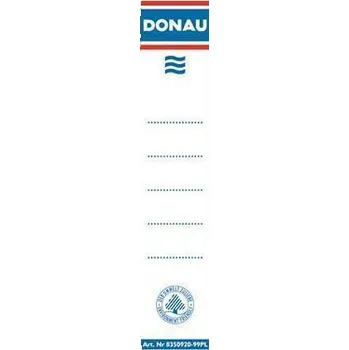 Donau Štítek pro šanony, bílá, oboustranný, 28x153 mm, DONAU ,balení 20 ks 116805